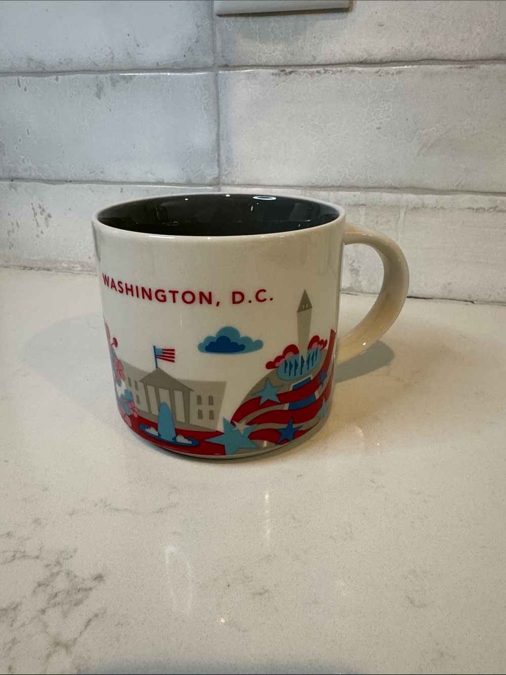 Starbucks Washington, D.C. Mug - White with Red & Blue Accents